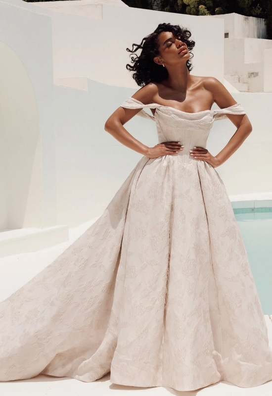 Photo of the model wearing a Ballgown Dresses gown